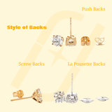 Platinum 7ct tw Old European Cut & Pear Lab Diamond Emerald Cut Sapphire Stud Earrings Platinum 7ct tw Old European Cut & Pear Lab Diamond Emerald Cut Sapphire Stud Earrings