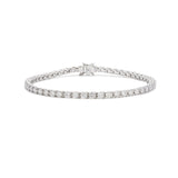 14K White Gold Marquise Cut & Round Cut Lab Diamond Three Prong Buckle Tennis Bracelet 14K White Gold Marquise Cut & Round Cut Lab Diamond Three Prong Buckle Tennis Bracelet