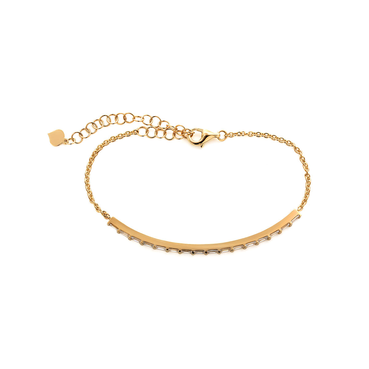 14K Yellow Gold Baguette Cut Lab Diamond Bangle Bracelet 14K Yellow Gold Baguette Cut Lab Diamond Bangle Bracelet