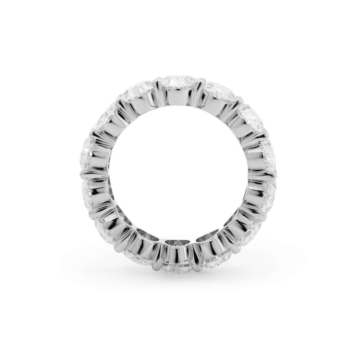 14K White Gold 7*5mm Oval Cut Lab Diamond Eternity Ring 14K White Gold 7*5mm Oval Cut Lab Diamond Eternity Ring