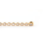 18K Yellow Gold Pear Shape Lab Diamond Bezel Tennis Bracelet 18K Yellow Gold Pear Shape Lab Diamond Bezel Tennis Bracelet