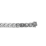 14K White Gold 6mm Round Brilliant Cut Lab Diamond 4 Round Prong Basket Tennis Bracelet 14K White Gold 6mm Round Brilliant Cut Lab Diamond 4 Round Prong Basket Tennis Bracelet