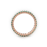 14K Rose Gold 3*1.5mm Baguette Cut Zambian Lab Emerald Eternity Ring 14K Rose Gold 3*1.5mm Baguette Cut Zambian Lab Emerald Eternity Ring