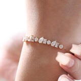 14K Yellow Gold 3 Shapes Lab Diamond Bracelet | FIORESE JEWELRY 14K Yellow Gold 3 Shapes Lab Diamond Bracelet | FIORESE JEWELRY