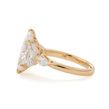 14K Yellow Gold 3ct Marquise Lab Diamond Ring – Art Nouveau Nature-Inspired Design 14K Yellow Gold 3ct Marquise Lab Diamond Ring – Art Nouveau Nature-Inspired Design