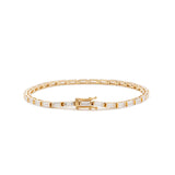 14K Yellow Gold Baguette Cut Diamond Half Bezel Tennis Bracelet 14K Yellow Gold Baguette Cut Diamond Half Bezel Tennis Bracelet