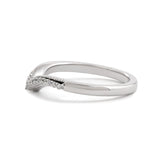 14K White Gold Round Lab Diamond V-shape Millegrain Wedding Ring 14K White Gold Round Lab Diamond V-shape Millegrain Wedding Ring