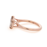 14K Rose Gold 1ct Oval Old Mine Cut Brown Lab Diamond 6 Claw Prong Cathedral Setting Solitaire Ring 14K Rose Gold 1ct Oval Old Mine Cut Brown Lab Diamond 6 Claw Prong Cathedral Setting Solitaire Ring