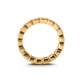 18K Yellow Gold Asscher Cut Lab Diamond Millegrain Bezel Eternity Ring 18K Yellow Gold Asscher Cut Lab Diamond Millegrain Bezel Eternity Ring