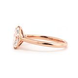 14K Rose Gold Marquise Cut and Emerald Cut Lab Diamond Toi et Moi Ring 14K Rose Gold Marquise Cut and Emerald Cut Lab Diamond Toi et Moi Ring