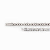 Platinum Round Brilliant Cut Diamond 4 Prong Basket Tennis Bracelet Platinum Round Brilliant Cut Diamond 4 Prong Basket Tennis Bracelet