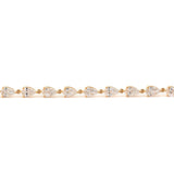 18K Yellow Gold Pear Lab Diamond 9 Stone Chain Bracelet 18K Yellow Gold Pear Lab Diamond 9 Stone Chain Bracelet