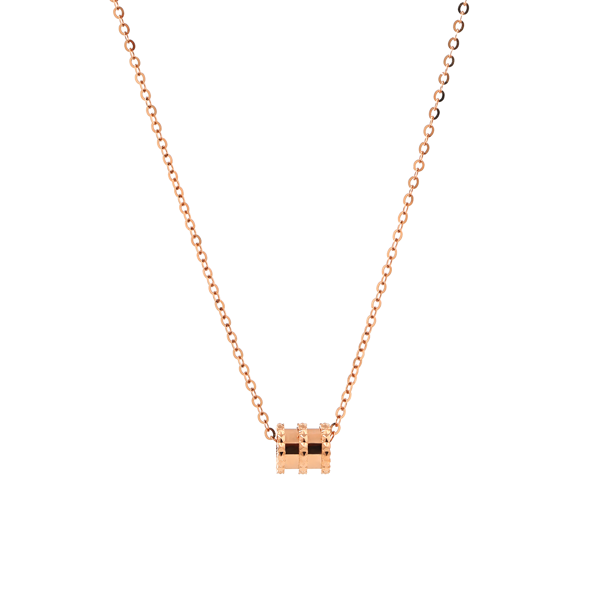 14K Rose Gold Lucky Roller Pendant Necklace 14K Rose Gold Lucky Roller Pendant Necklace