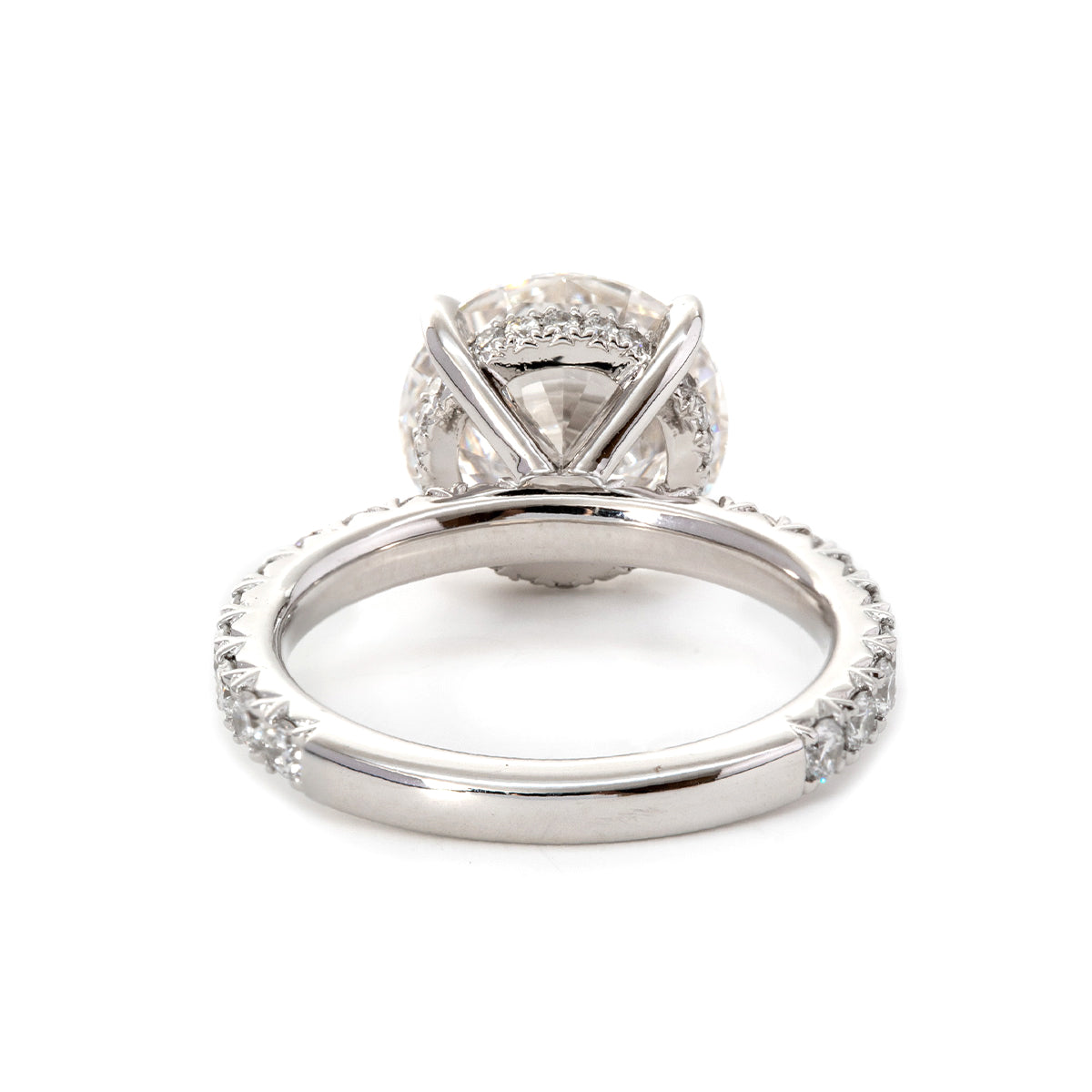 14K White Gold 3ct Round Brilliant Cut Lab Diamond Hidden Halo Bridal Set Rings 14K White Gold 3ct Round Brilliant Cut Lab Diamond Hidden Halo Bridal Set Rings