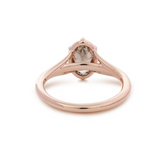 14K Rose Gold 1ct Oval Old Mine Cut Brown Lab Diamond 6 Claw Prong Cathedral Setting Solitaire Ring 14K Rose Gold 1ct Oval Old Mine Cut Brown Lab Diamond 6 Claw Prong Cathedral Setting Solitaire Ring