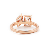 14K Rose Gold Marquise Cut and Emerald Cut Lab Diamond Toi et Moi Ring 14K Rose Gold Marquise Cut and Emerald Cut Lab Diamond Toi et Moi Ring