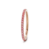 14K Rose Gold Fancy Pink Round Lab Diamond Eternity Ring 14K Rose Gold Fancy Pink Round Lab Diamond Eternity Ring
