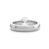 14K White Gold 1ct Round Brilliant Cut Lab Diamond Solitaire Ring with Knife Edge Band Design 14K White Gold 1ct Round Brilliant Cut Lab Diamond Solitaire Ring with Knife Edge Band Design