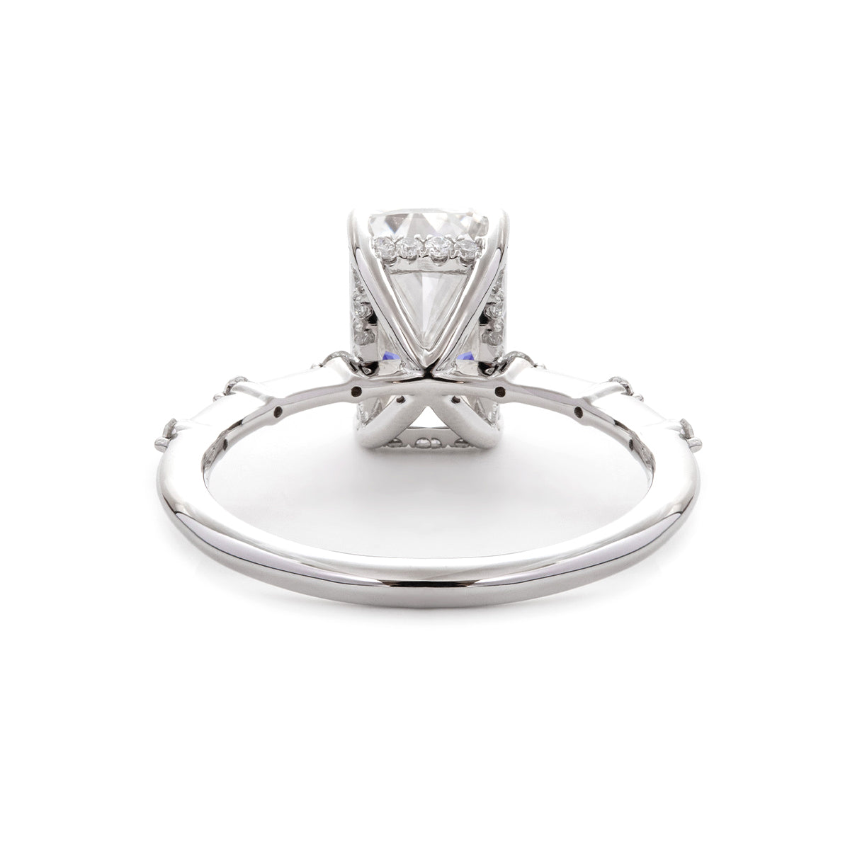 14K White Gold 3.5ct Radiant Cut Lab Diamond Hidden Halo Ring 14K White Gold 3.5ct Radiant Cut Lab Diamond Hidden Halo Ring