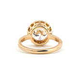 14K Yellow Gold Round Lab Diamond Bezel Crowm Basket Solitaire Ring 14K Yellow Gold Round Lab Diamond Bezel Crowm Basket Solitaire Ring