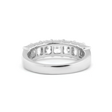 Platinum Radiant Cut Lab Diamond 7 Stone Half Eternity Ring Platinum Radiant Cut Lab Diamond 7 Stone Half Eternity Ring