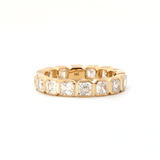 14K Yellow Gold Asscher Cut Lab Diamond Bezel Eternity Ring 14K Yellow Gold Asscher Cut Lab Diamond Bezel Eternity Ring