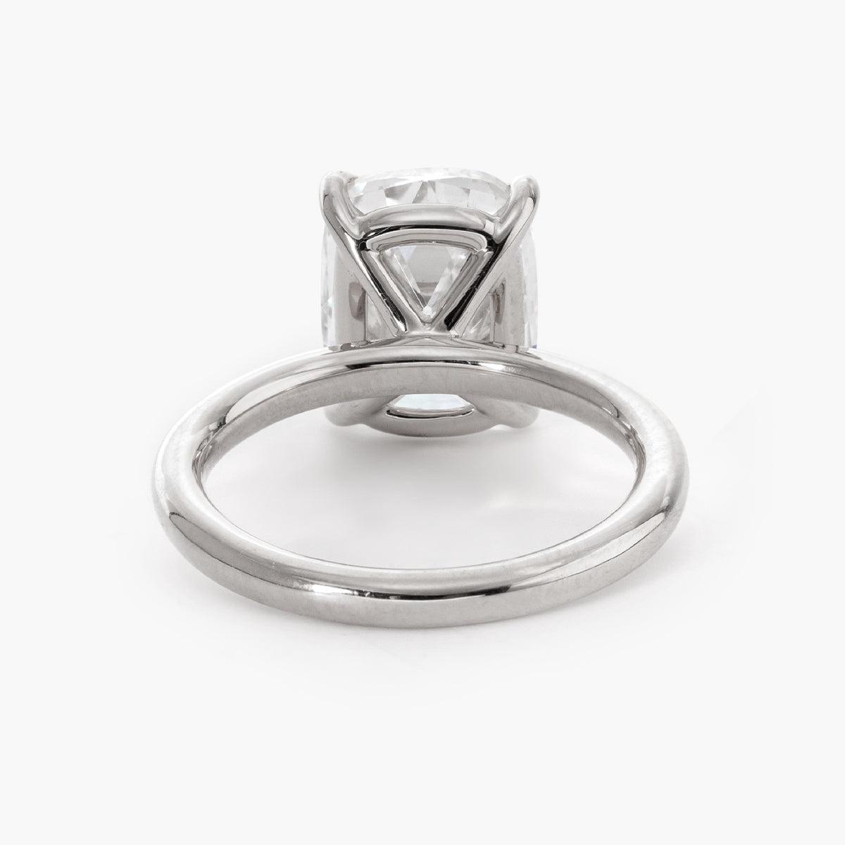 18K Rose Gold 3.5ct Elongated Old Mine Cut Lab Diamond Solitaire Ring 18K White Gold 18K Rose Gold 3.5ct Elongated Old Mine Cut Lab Diamond Solitaire Ring 18K White Gold