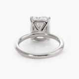 18K Rose Gold 3.5ct Elongated Old Mine Cut Lab Diamond Solitaire Ring 18K White Gold 18K Rose Gold 3.5ct Elongated Old Mine Cut Lab Diamond Solitaire Ring 18K White Gold