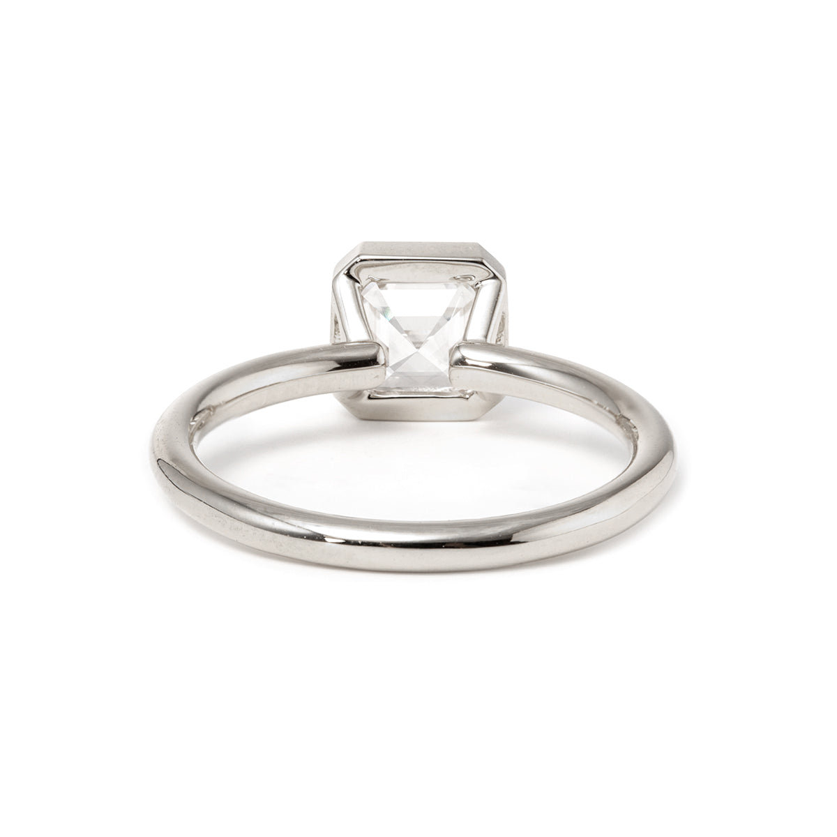 14k Yellow Gold 1ct Asscher Cut Lab Diamond Bezel Ring 14k Yellow Gold 1ct Asscher Cut Lab Diamond Bezel Ring