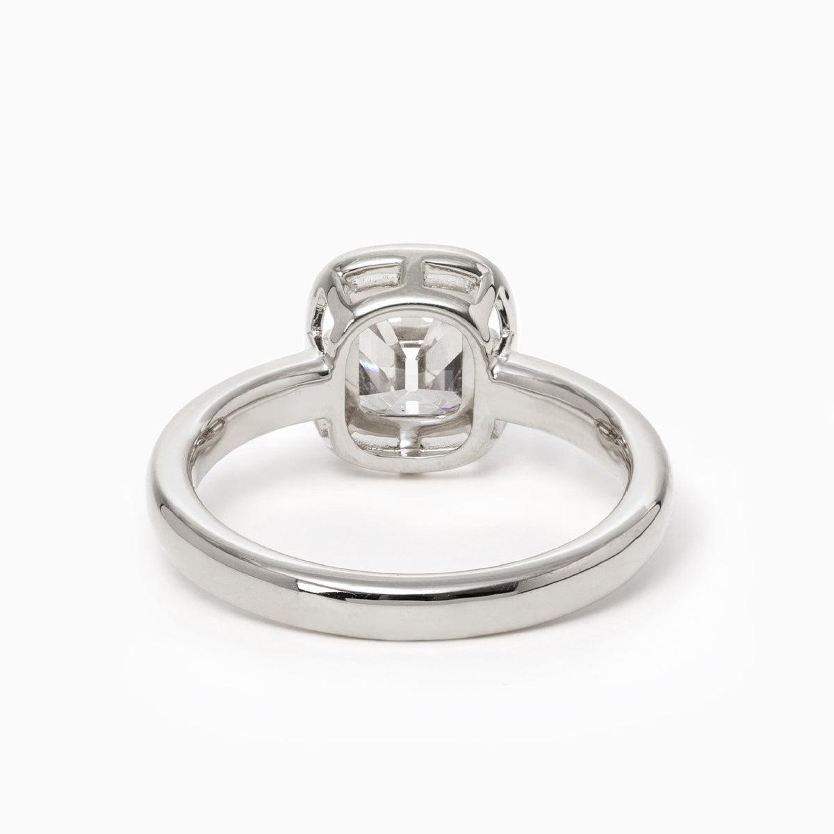 14K Yellow Gold 1.5ct Old Mine Cut Cushion Lab Diamond Basket Solitaire Ring 14K White Gold 14K Yellow Gold 1.5ct Old Mine Cut Cushion Lab Diamond Basket Solitaire Ring 14K White Gold