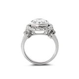 Platinum 4.5ct Elongated Lab Diamond Antique-inspired Ring Platinum 4.5ct Elongated Lab Diamond Antique-inspired Ring