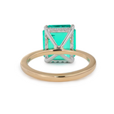 14K Yellow & White Gold 3ct Zambian Lab Emerald 4 Claw Prongs Hidden Halo Engagement Ring 14K Yellow & White Gold 3ct Zambian Lab Emerald 4 Claw Prongs Hidden Halo Engagement Ring