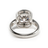14K Yellow Gold 2.5ct Antique Old Mine Cut Diamond Basket Setting Ring with Smooth Ring Cut Design 14K White Gold 14K Yellow Gold 2.5ct Antique Old Mine Cut Diamond Basket Setting Ring with Smooth Ring Cut Design 14K White Gold