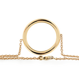 18K Yellow Gold Round Lab Diamond Pave Ring Shape Pendant Chain Bracelet 18K Yellow Gold Round Lab Diamond Pave Ring Shape Pendant Chain Bracelet