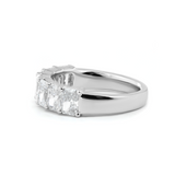 Platinum Radiant Cut Lab Diamond 7 Stone Half Eternity Ring Platinum Radiant Cut Lab Diamond 7 Stone Half Eternity Ring