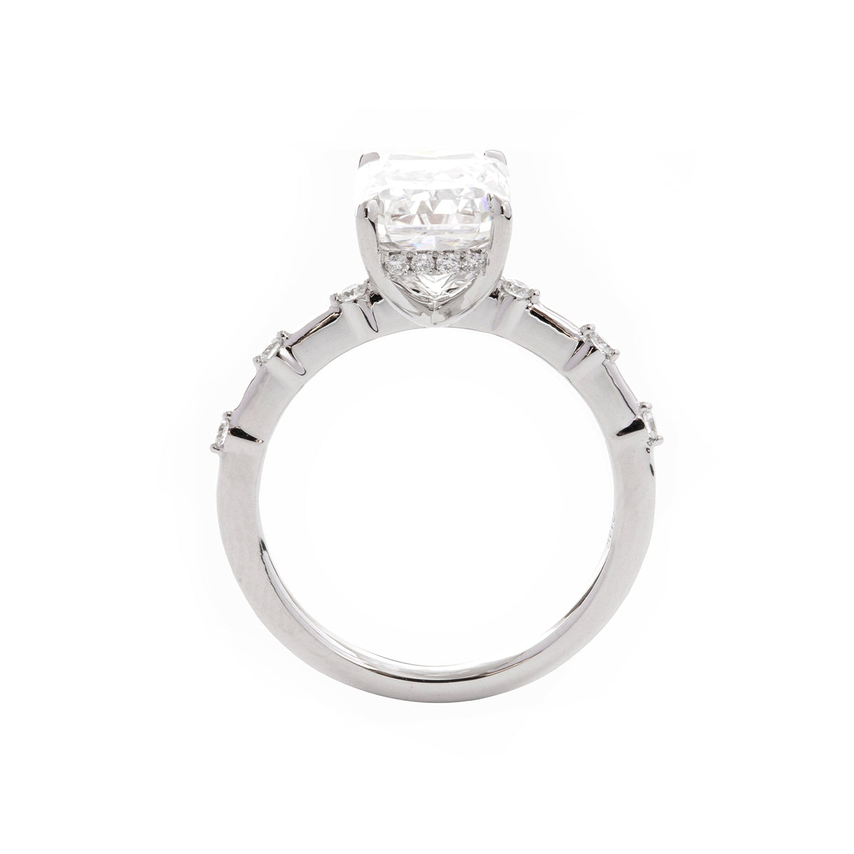 14K White Gold 3.5ct Radiant Cut Lab Diamond Hidden Halo Ring 14K White Gold 3.5ct Radiant Cut Lab Diamond Hidden Halo Ring