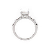 14K White Gold 3.5ct Radiant Cut Lab Diamond Hidden Halo Ring 14K White Gold 3.5ct Radiant Cut Lab Diamond Hidden Halo Ring