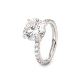 14K White Gold 3ct Round Brilliant Cut Lab Diamond Hidden Halo Bridal Set Rings 14K White Gold 3ct Round Brilliant Cut Lab Diamond Hidden Halo Bridal Set Rings