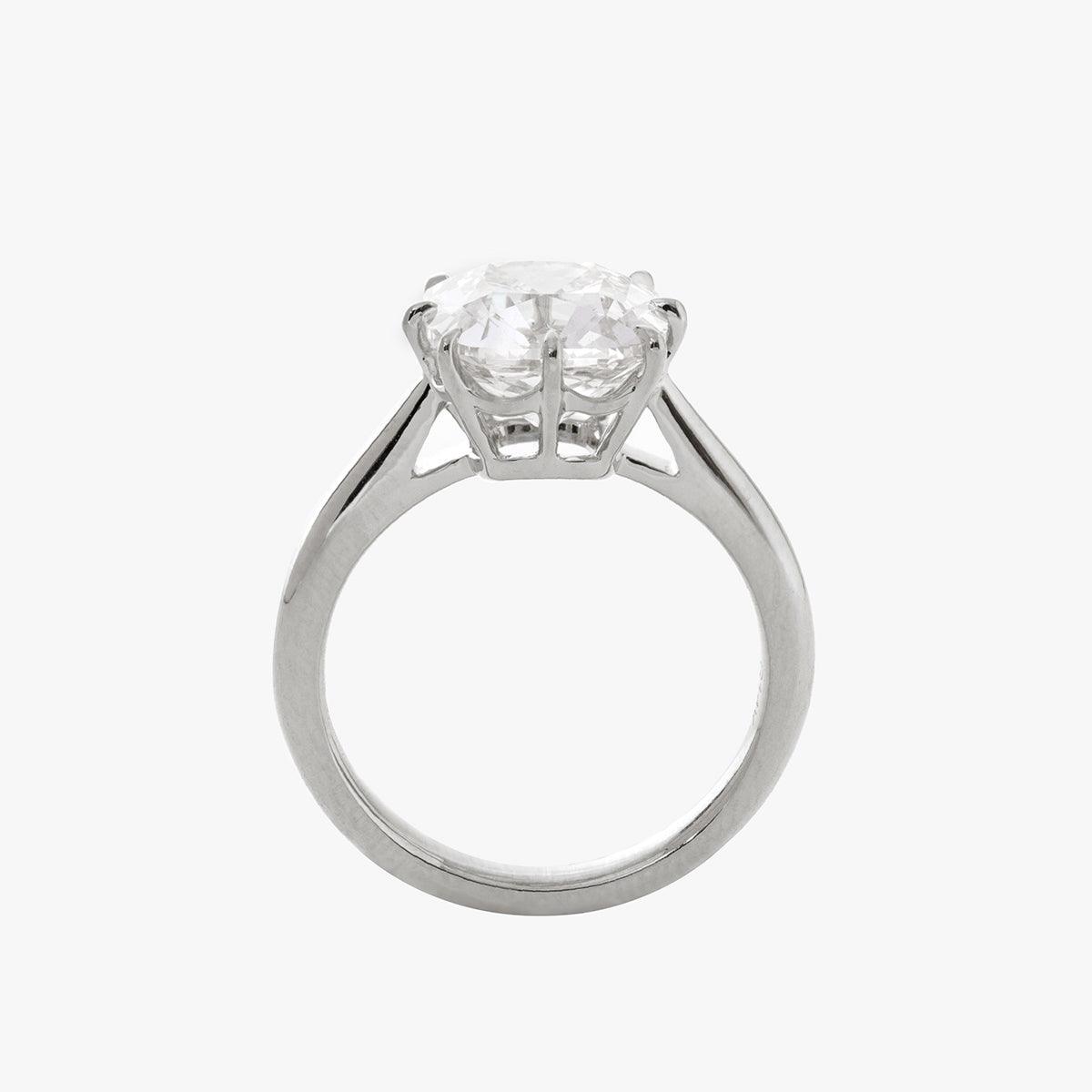 14k Yellow Gold 2.5ct Old Mine Cut Cushion Lab Diamond 8 Prongs Basket Solitaire Ring 14K White Gold 14k Yellow Gold 2.5ct Old Mine Cut Cushion Lab Diamond 8 Prongs Basket Solitaire Ring 14K White Gold