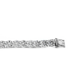 14K White Gold 6mm Round Brilliant Cut Lab Diamond 4 Round Prong Basket Tennis Bracelet 14K White Gold 6mm Round Brilliant Cut Lab Diamond 4 Round Prong Basket Tennis Bracelet
