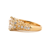 14K Yellow Gold 3.5ct Elongated Lab Diamond Antique-inspired Ring 14K Yellow Gold 3.5ct Elongated Lab Diamond Antique-inspired Ring