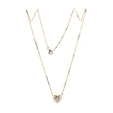 14K Yellow Gold Necklace with 2.5ct Heart Shaped Lab Diamond Pendant in Bezel Setting and Round Cross Chain 14K Yellow Gold Necklace with 2.5ct Heart Shaped Lab Diamond Pendant in Bezel Setting and Round Cross Chain