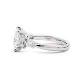 Platinum 2.5ct Princess Cut Lab Diamond 5 Stone Engagement Ring with Radiant Cut and Bullet Cut Side-stones Platinum 2.5ct Princess Cut Lab Diamond 5 Stone Engagement Ring with Radiant Cut and Bullet Cut Side-stones