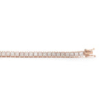 18K Rose Gold Princess Cut Lab Diamond Tennis Bracelet 18K Rose Gold Princess Cut Lab Diamond Tennis Bracelet