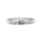 14K White Gold 6mm Round Brilliant Cut Lab Diamond 4 Round Prong Basket Tennis Bracelet 14K White Gold 6mm Round Brilliant Cut Lab Diamond 4 Round Prong Basket Tennis Bracelet
