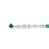14K White Gold 10 ct tw 6 Shapes Lab Diamond & Lab Emerald Tennis Bracelet 14K White Gold 10 ct tw 6 Shapes Lab Diamond & Lab Emerald Tennis Bracelet