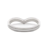 14K White Gold Round Lab Diamond V-shape Millegrain Wedding Ring 14K White Gold Round Lab Diamond V-shape Millegrain Wedding Ring