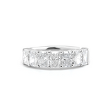 Platinum Radiant Cut Lab Diamond 7 Stone Half Eternity Ring Platinum Radiant Cut Lab Diamond 7 Stone Half Eternity Ring