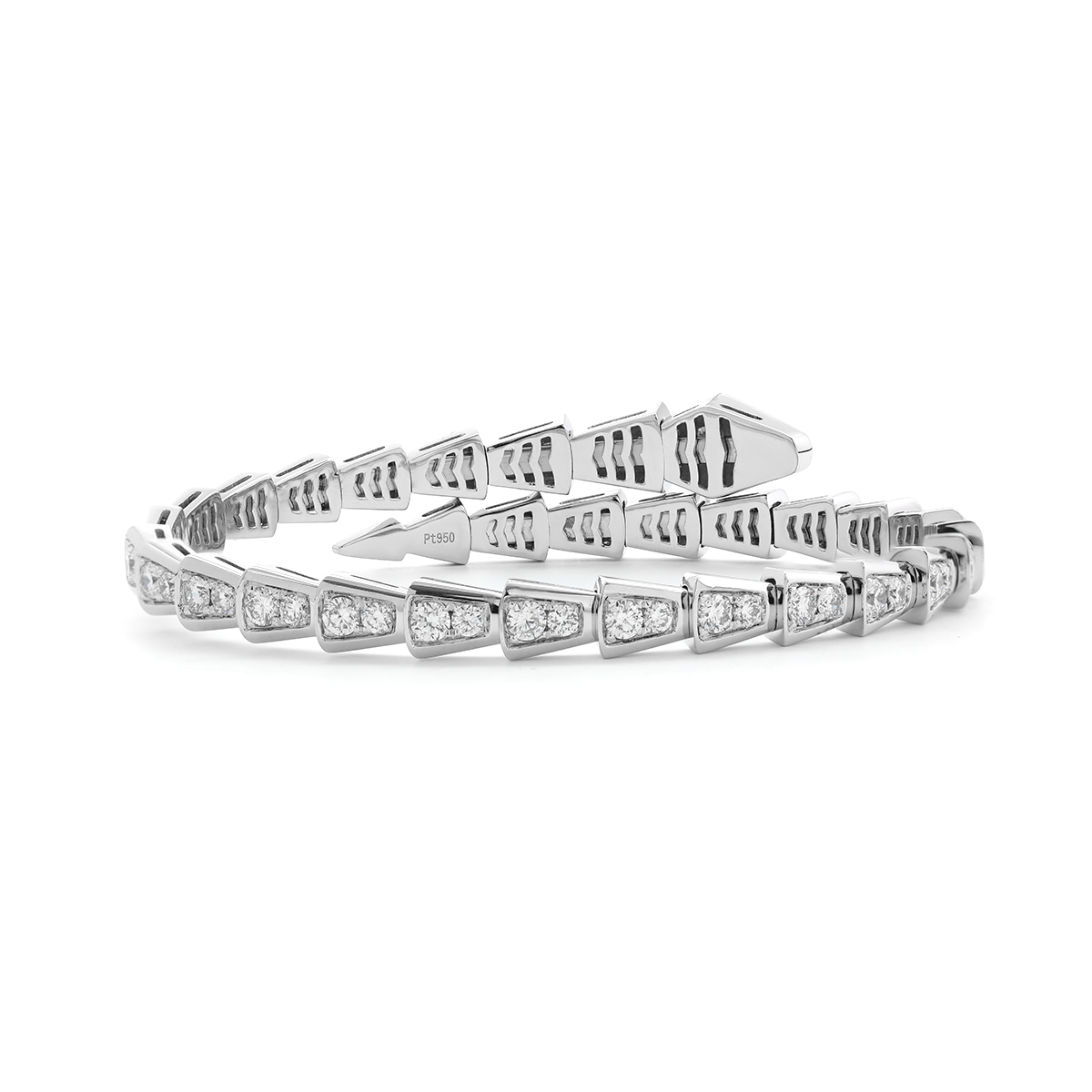 Platinum Serpenti Viper Bangle Bracelet Platinum Serpenti Viper Bangle Bracelet