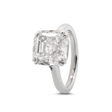 Platinum 5ct Antique Asscher Cut Lab Diamond Double Claw Prong Basket Solitaire Ring Platinum 5ct Antique Asscher Cut Lab Diamond Double Claw Prong Basket Solitaire Ring